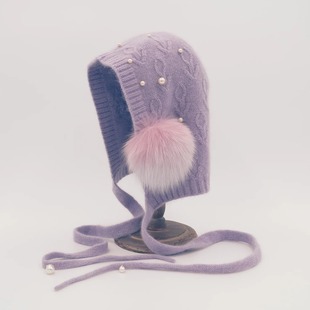 tulip 狐狸毛球 珍珠装 24秋冬 兜帽 饰 针织帽 CIRQUTURE