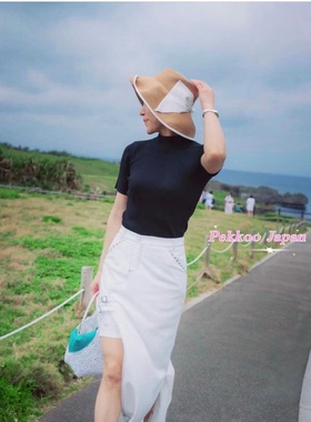 国现 日本athena new york 遮阳帽UV草帽折叠 ins网红款 Kimberly