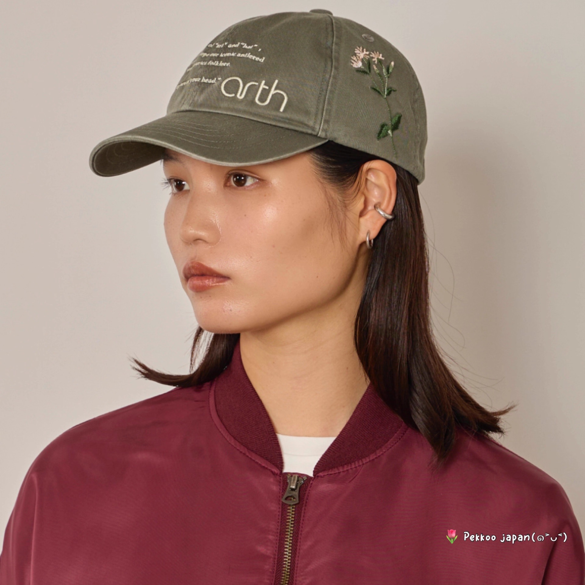 56-58cm arth EMB Washed Cap 253021202 纯棉可洗刺绣休闲鸭舌帽