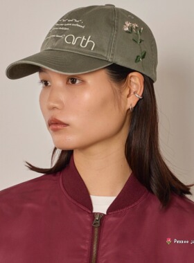 56-58cm arth EMB Washed Cap 253021202 纯棉可洗刺绣休闲鸭舌帽