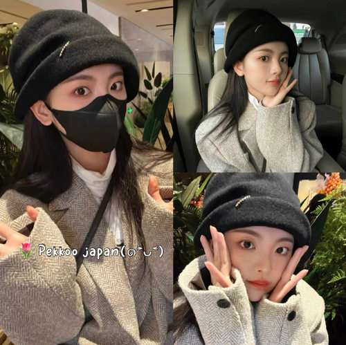 maximkobe渔夫帽日系羊毛显脸小