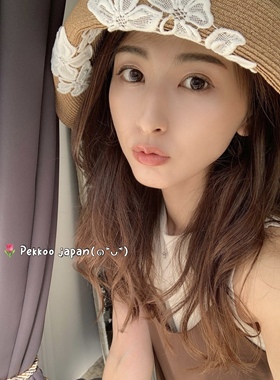 井上麻衣国现 Athena new york Amanda 蕾丝花朵UV防晒草帽可折叠