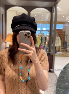 58.5cm CA4LA  TAM02850 HK HOOK 春夏挂钩羊毛报童帽鸭舌帽