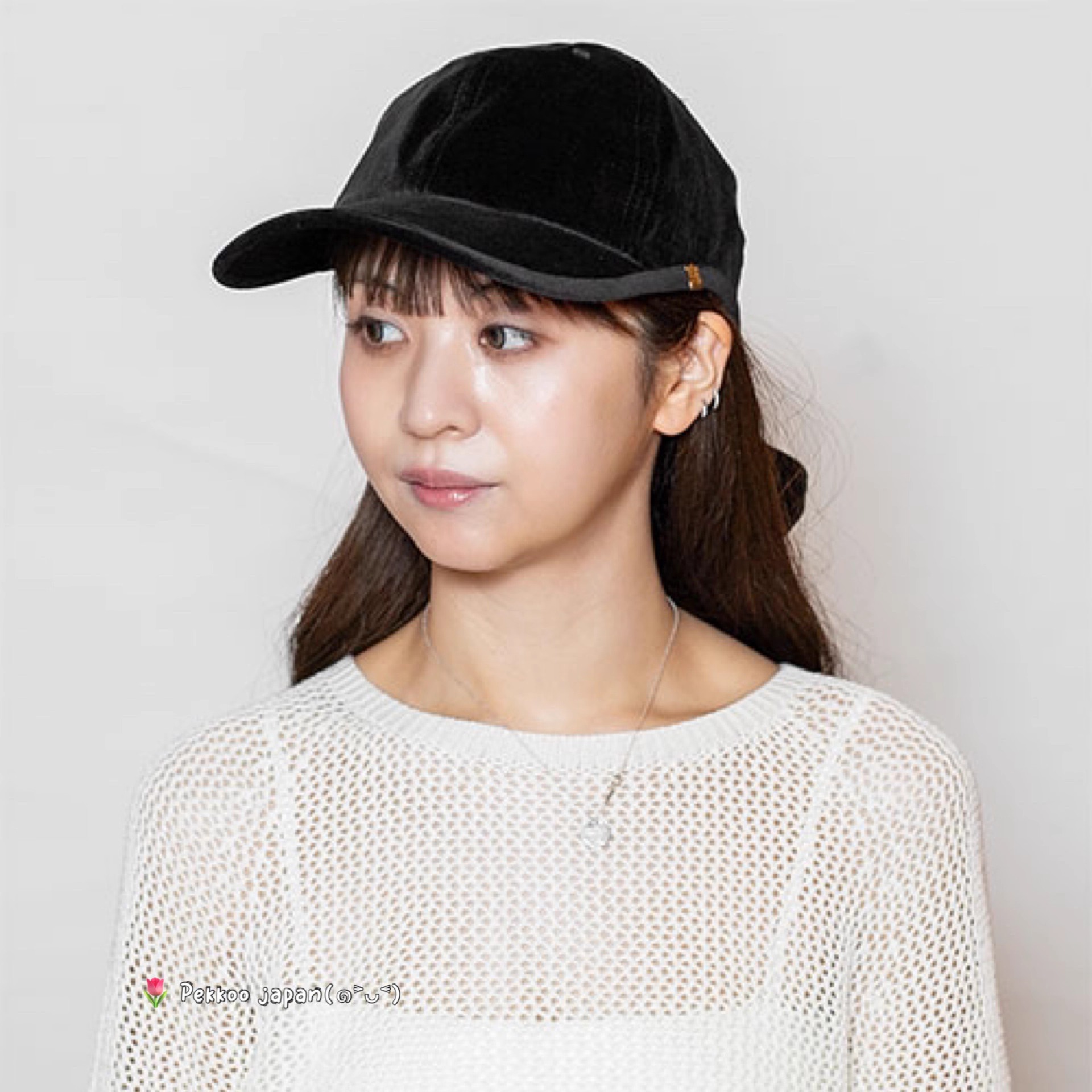 56-60cm CA4LA KU00384 LALA CAP 2 新款丝绒蝴蝶结飘带鸭舌帽