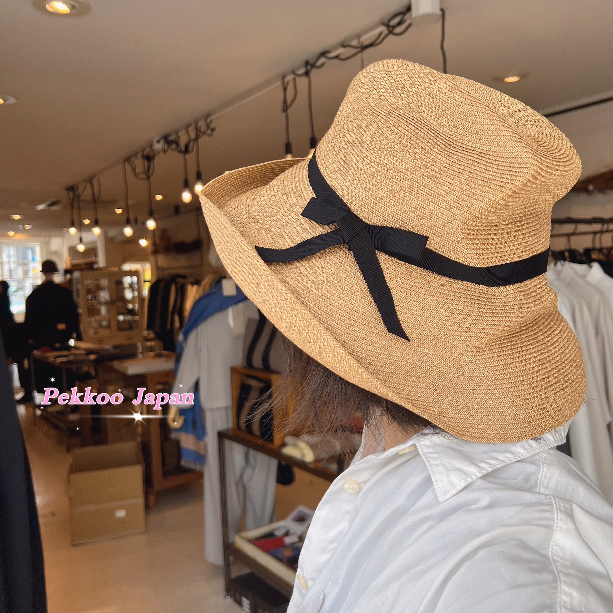 逛街Matureha草帽折叠日系春夏