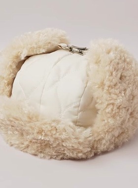 国现 58.5cm CA4LA TOZ00041 YVO 秋冬休闲毛绒绒保暖护耳飞行帽