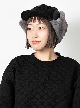 国现 56-60cm CA4LA ONM01843 FLIGHT 冬季保暖条绒飞行帽 滑雪