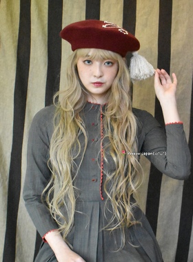 57.5cm Barairo L-008312 秋冬新款 可爱气质 刺绣流苏贝雷帽