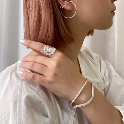 小众设计师风格花边编织手镯