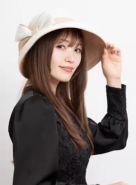 57cm CA4LA CAM60116 REVERSIBLE 高定款 优雅法式 蝴蝶结遮阳帽