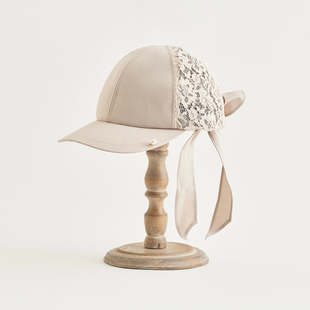 甜美蕾丝棒球帽 58cm deux CIQ205r 珍珠蝴蝶结点缀 CIRQUTURE