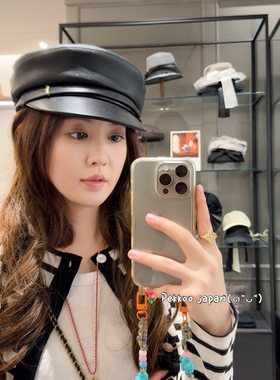 57.5cm CA4LA TOZ00147 LILITH 秋冬优雅真皮报童帽鸭舌帽