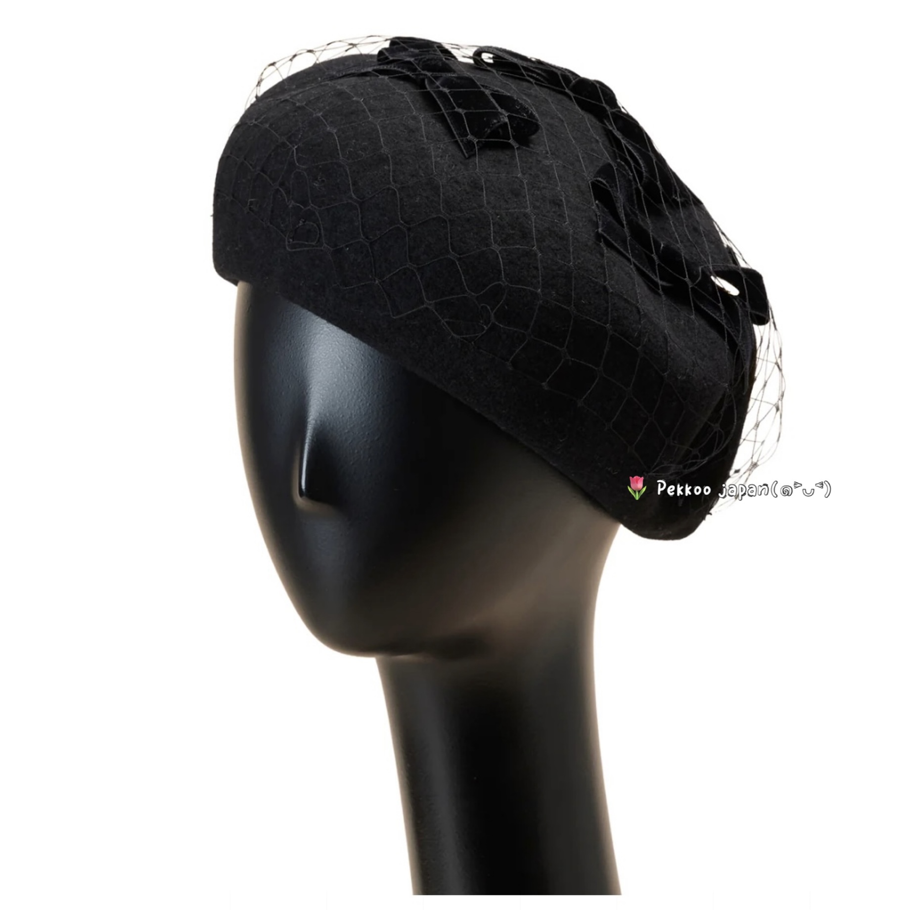 Athena New York Maret 25秋冬新款 优雅质感 薄纱蝴蝶结贝雷帽