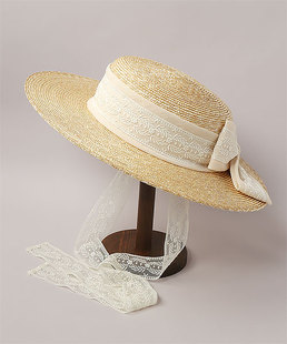 遮阳防晒沙滩平顶草帽 CA4LA 春夏 NOAH 丝带小礼帽 CAM11004