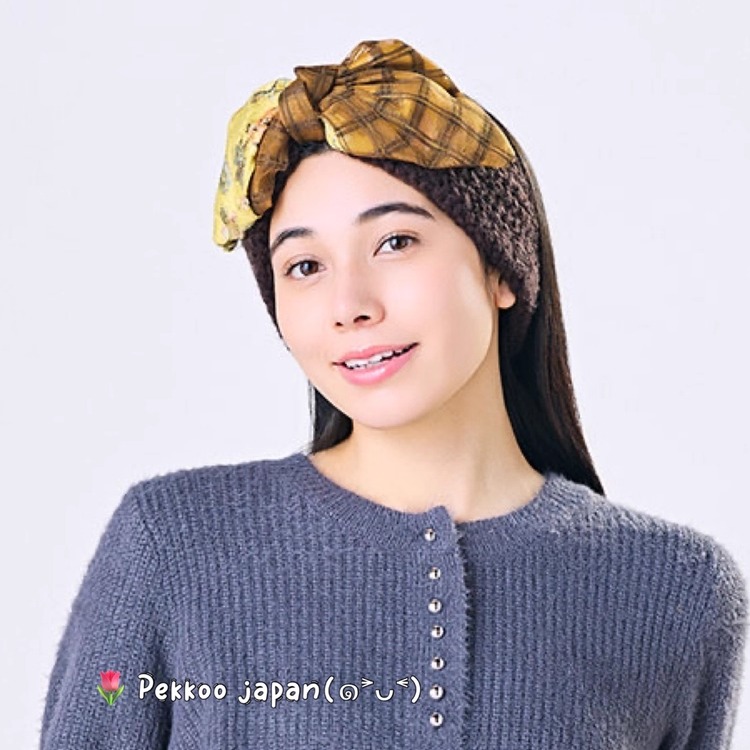 55-59cm CA4LA POPORA7 ONM01923 针织 大蝴蝶结发带发饰