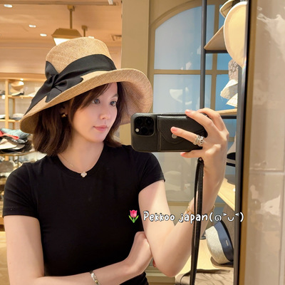 CA4LA优雅日系大帽檐遮阳草帽