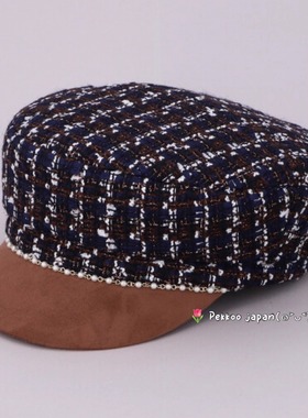 58cm CA4LA KATRINA TOZ00194 25新款 优雅小香风 珍珠装饰报童帽