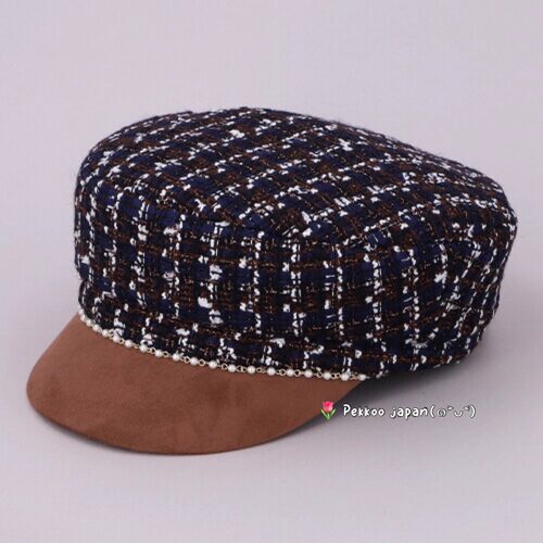 58cm CA4LA KATRINA TOZ00194 25新款 优雅小香风 珍珠装饰报童帽