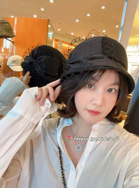 Athena new york 2023秋冬新款 Bella 高雅盆帽钟型帽 蝴蝶结网纱