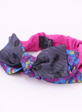 可手洗55-59cmCA4LA SHK01180 BEYOND优雅花卉波点蝴蝶结发带