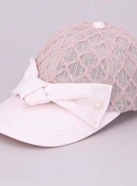 可手洗 CA4LA SHK01229 LE LUCA 镂空蕾丝棒球帽 甜美蝴蝶结珍珠