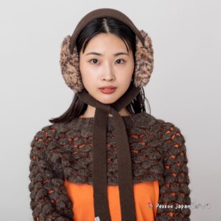 FUR 可爱绑带针织耳罩 254090261 MUFF KNIT EAR YARN OVERRIDE