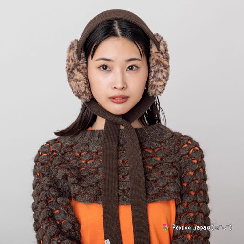 OVERRIDE 254090261 可爱绑带针织耳罩 FUR YARN KNIT EAR MUFF