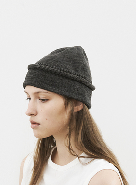 国现 55-59.5cm mature ha MLK-042 春夏亚麻休闲透气卷边针织帽