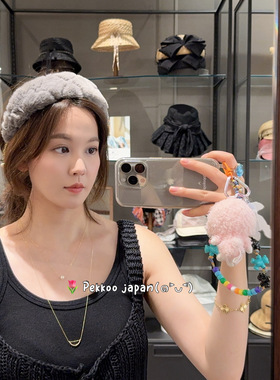 CA4LA KTZ02522 ADAPT 秋冬优雅毛茸茸发箍发饰 珍珠装饰