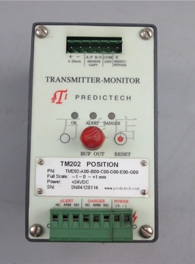现货PREDICTECH派利斯变送器TM202-A00-B00-C00-D00-E00-G00振动