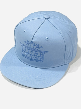 美式说唱嘻哈老炮组合OutKast棉质棒球帽北卡蓝色可调时尚平檐帽