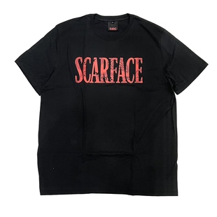 美式复古疤面煞星scarface红色腰果花宽松tee