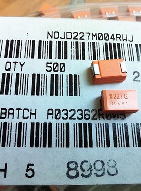 全新NOJD227M004RWJ 贴片钽电容铌氧化物电容器4V220uF 227G  AVX