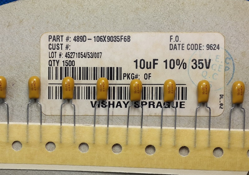489D106X0035F6B 20% 35V10UF 489D系列 原装威世 Vishay Sprague