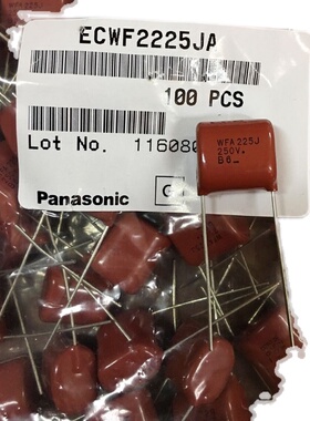 全新 ECWF2225JA  WFA 225J 250V 2.2UF MPP   松下CBB薄膜电容