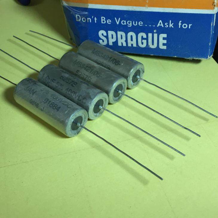 M83421/06-5257S  400v1uf 胆机发烧耦合油浸电容 思碧SPRAGUE