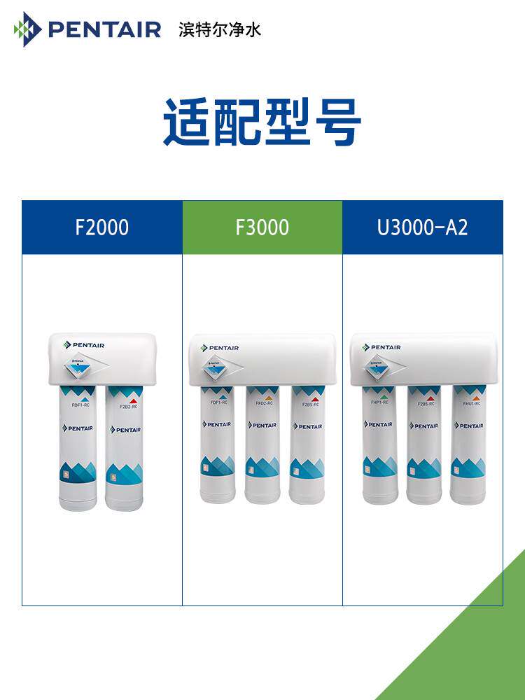 pentair/滨特尔净水器u3000/f3000/f2000原装滤芯简易更换