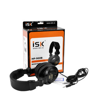 ISK 专业dj监听耳机hifi电脑网络k歌yy主播耳麦3米 960B头戴式