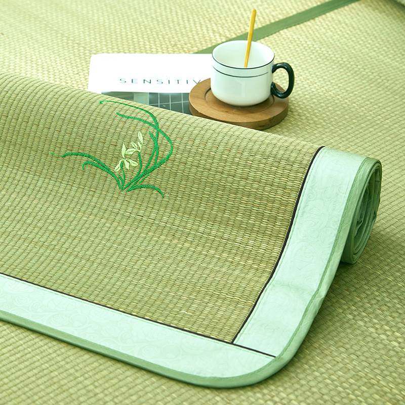 老式凉席儿童藤席天然蔺草席夏天草编芦苇席子可折叠家用学生宿舍