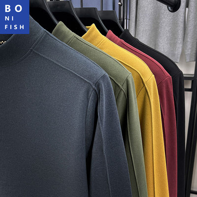 男士德绒立领秋冬亲肤打底卫衣潮