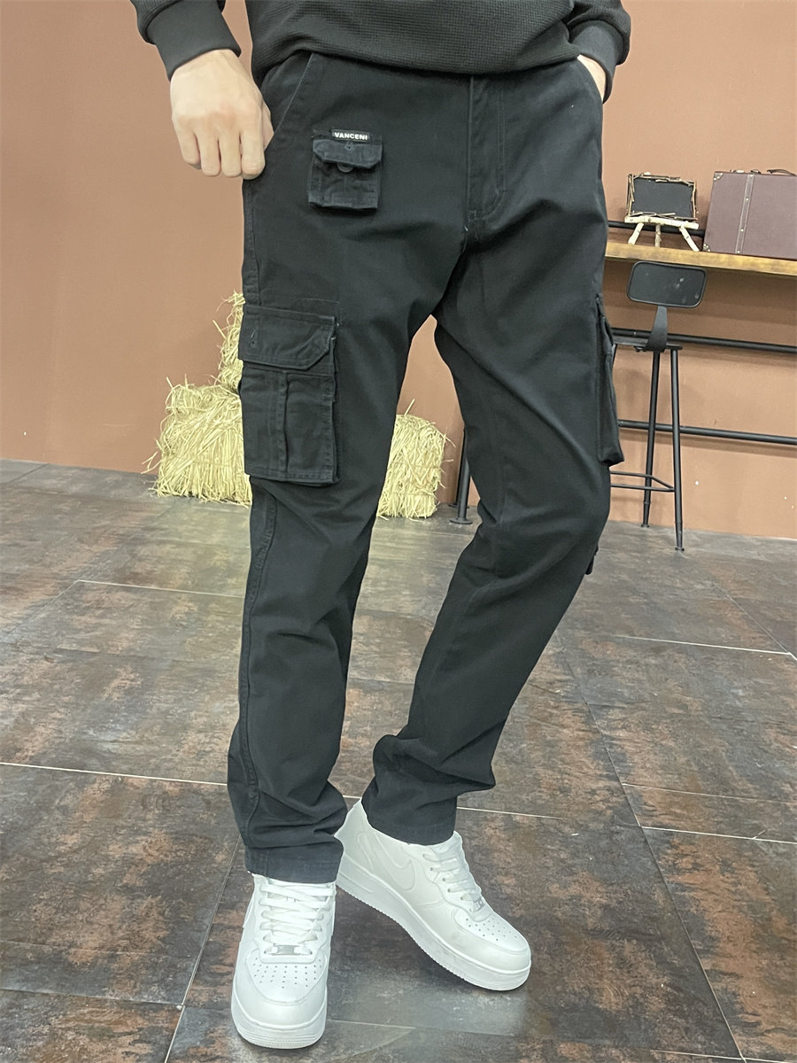 春夏休闲裤男宽松直筒长裤子