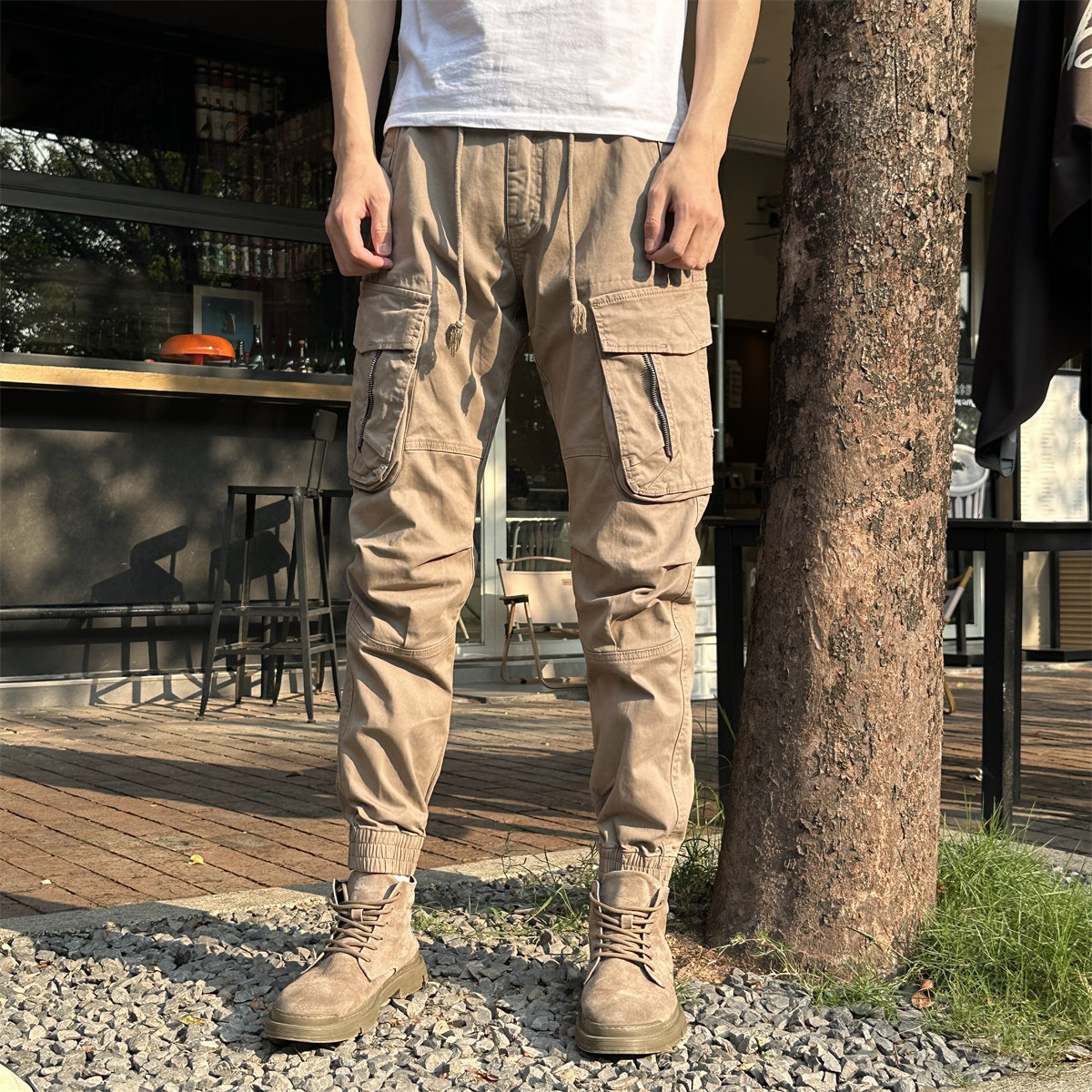 美式工装裤男新款秋冬款