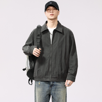 高端美式户外通勤莱赛尔夹克男秋冬新款宽松度过轻薄上衣外套
