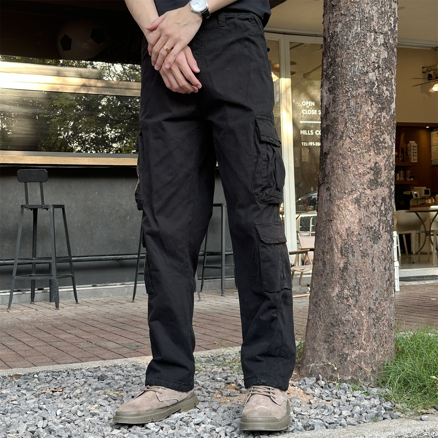 款耐磨2025年美式复古多口袋调节工装裤户外登山战术伞兵休闲长裤,男装,休闲裤,淘宝优惠券,粉丝福利购,淘宝优惠卷