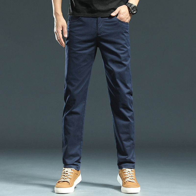 春秋季时尚男休闲裤直筒2026新款长裤商务裤子男裤修身小脚工装