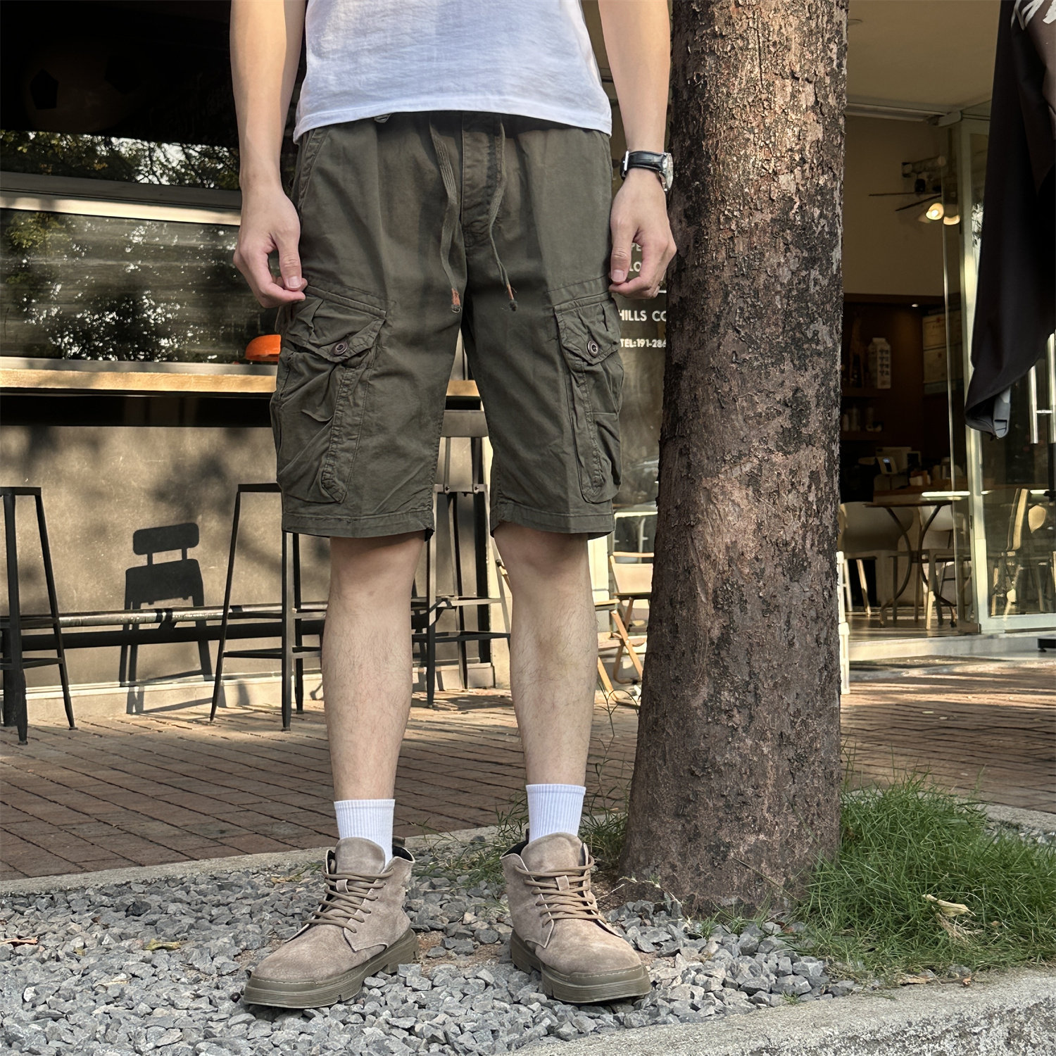 装短裤2026年美式重磅工装短裤男夏季纯棉山系户外五分裤大码外穿