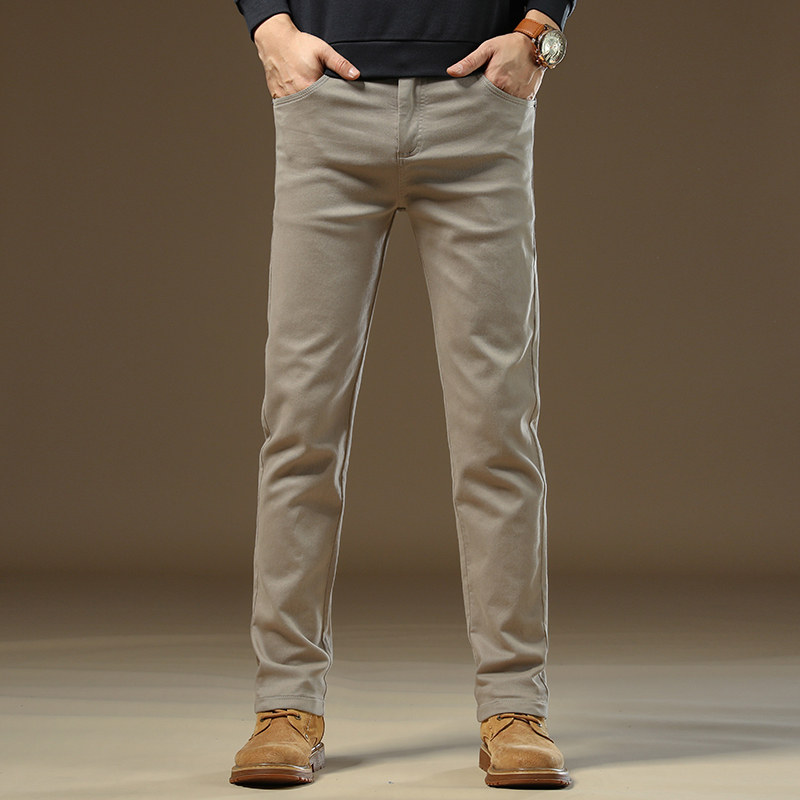 潮牌纯棉男士休闲裤男春秋款休闲裤2026春秋西裤男裤职业商务长裤