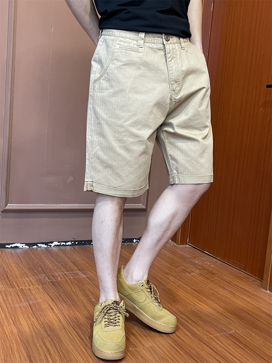 夏季宽松直筒休闲短裤男款工装百搭运动裤卡其五分青年5分中裤马