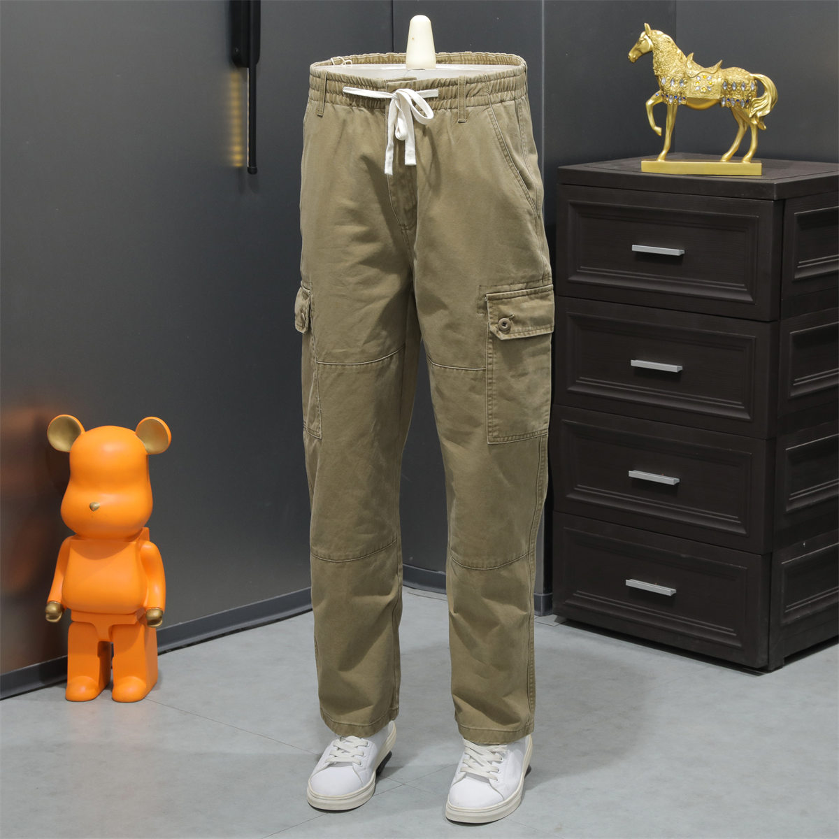 秋冬休闲裤男宽松直筒长裤子