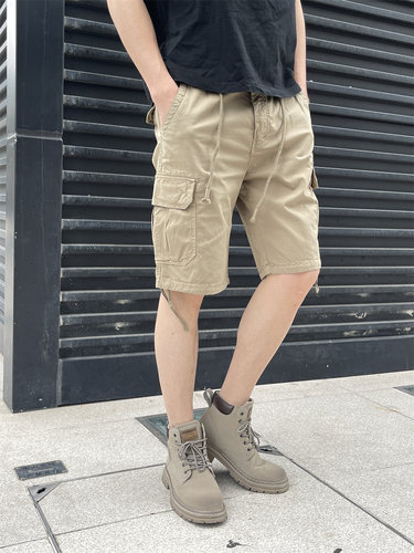 夏季薄款休闲裤男直筒工装短裤子